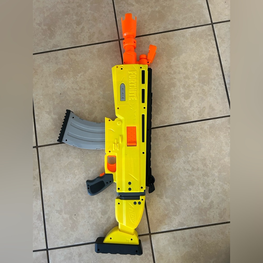 Nerf Bright Yellow and Orange Blaster